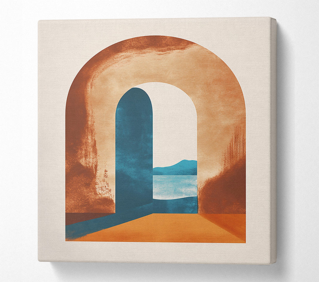  A Canvas Print of Orange Archway View Canvas Print