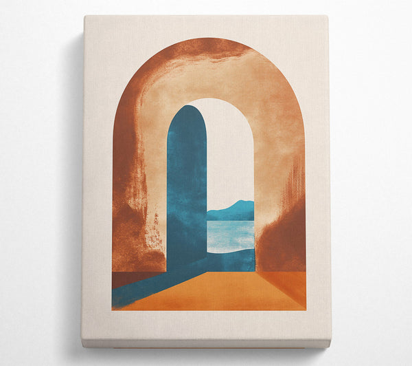  A Canvas Print of Orange Archway View Canvas Print