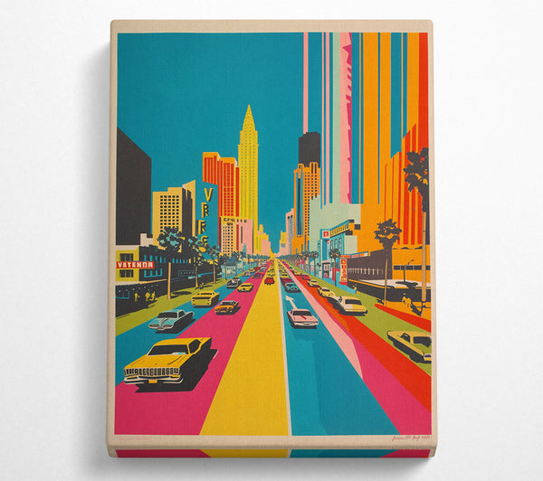  A Canvas Print of Blue City Skyline Canvas Wall Art