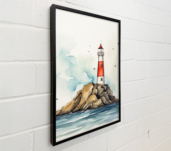 Lighthouse At Sea