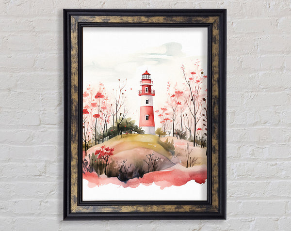 Lighthouse Garden Framed Print