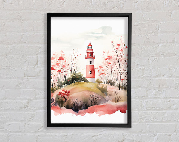 Lighthouse Garden Framed Print