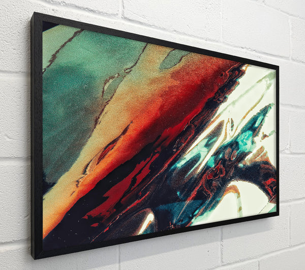 Teal And Crimson Reflections
