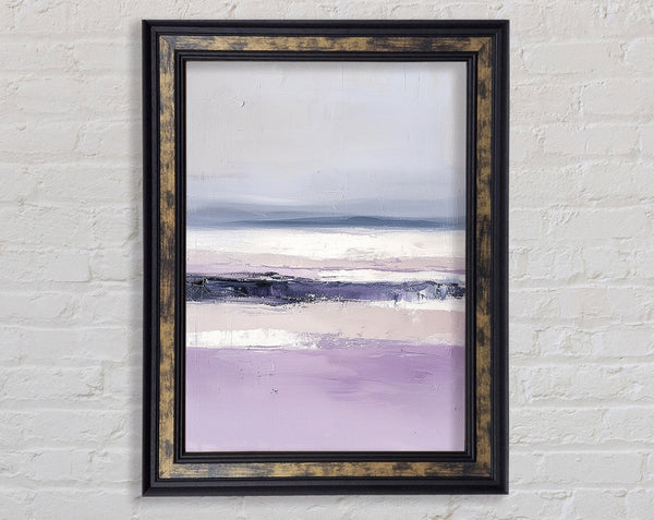 Lilac Crashing Waves Framed Print