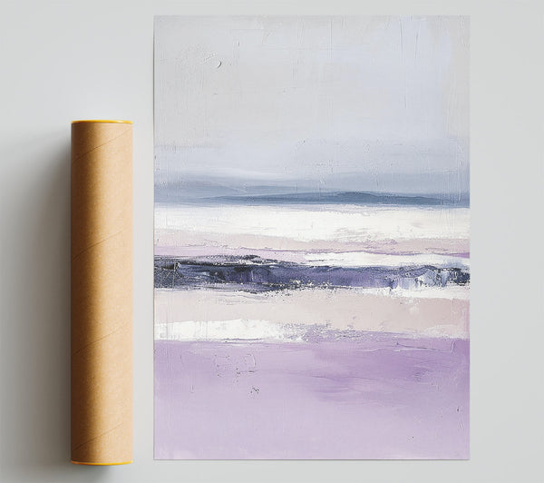 Lilac Crashing Waves Print