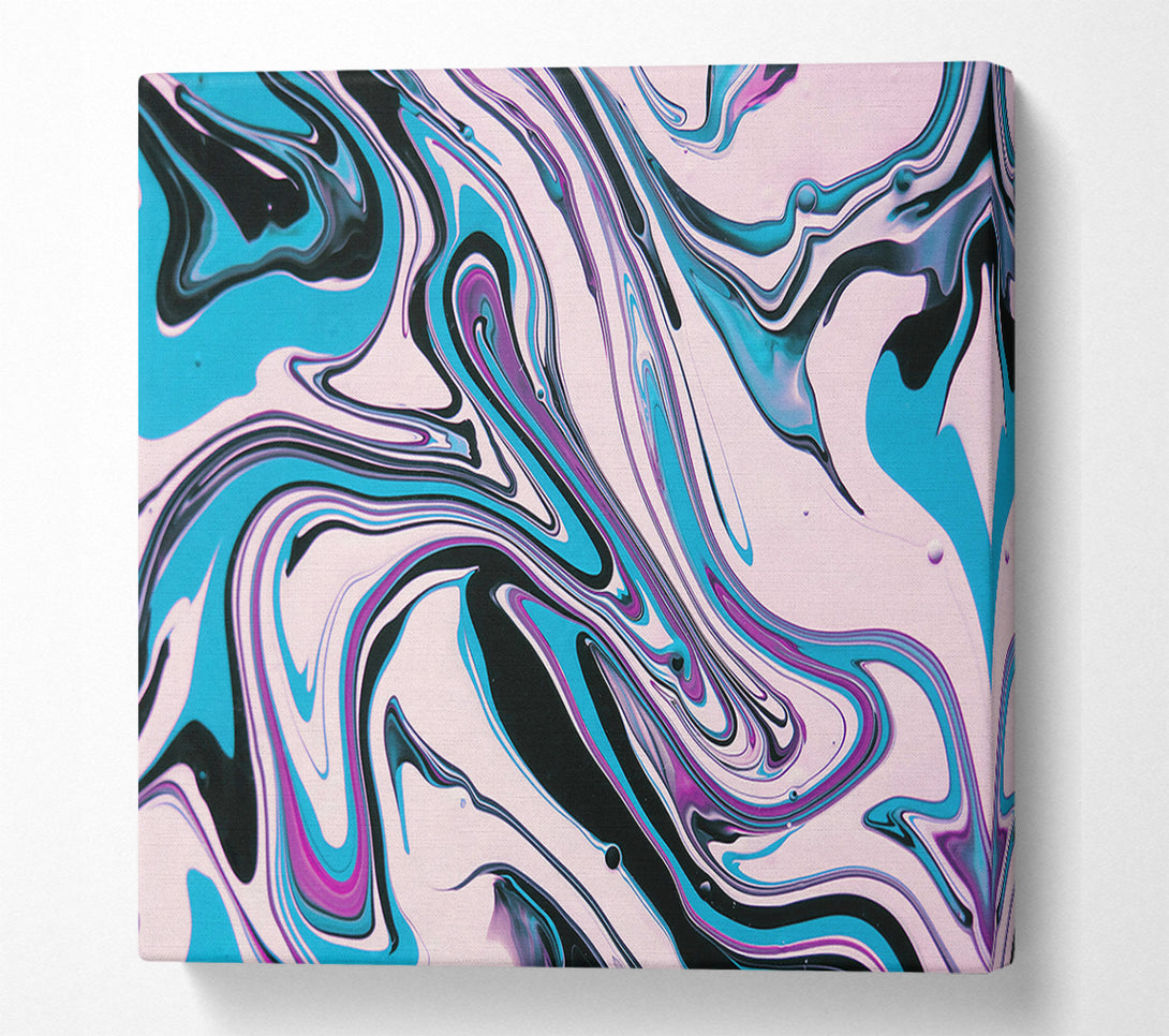  A Canvas Print of Turquoise Swirling Dreams Canvas Art