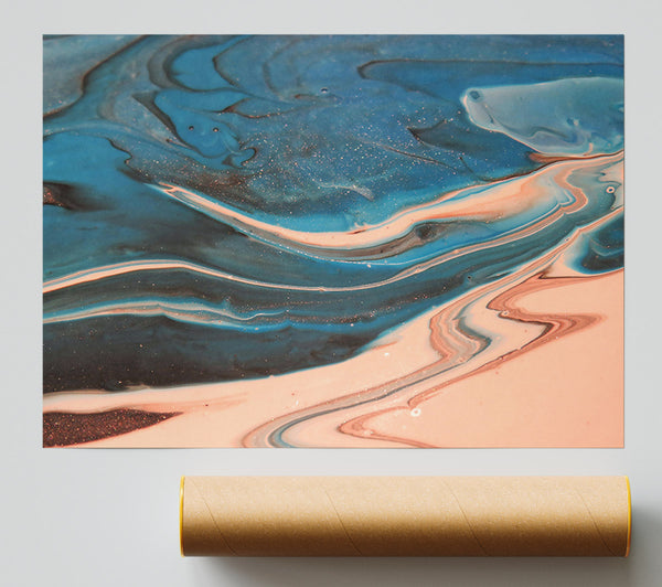 Azure Swirls And Sands Poster