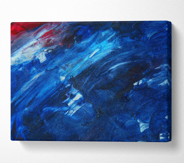  A Canvas Print of Midnight Blue Swirls. Canvas Wall Art