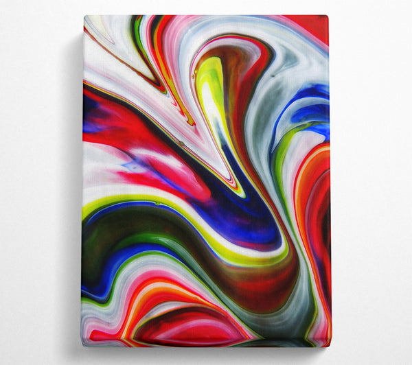 A Canvas Print of Red Swirling Abstract Canvas Wall Art