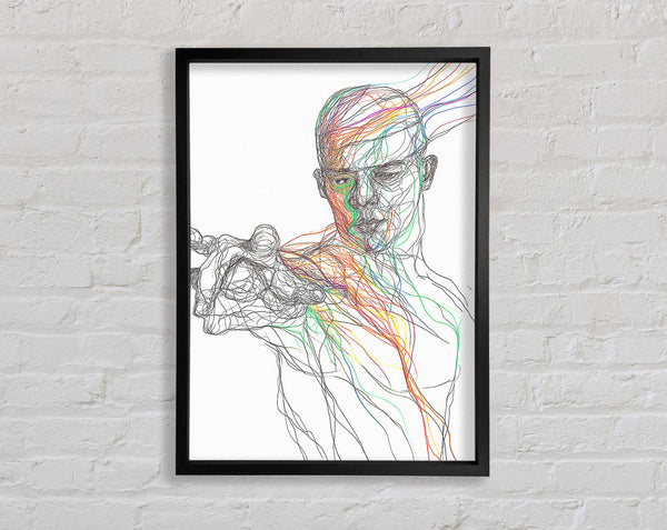 Line Man Framed Print