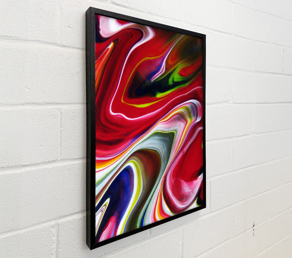 Crimson Swirls And Curves