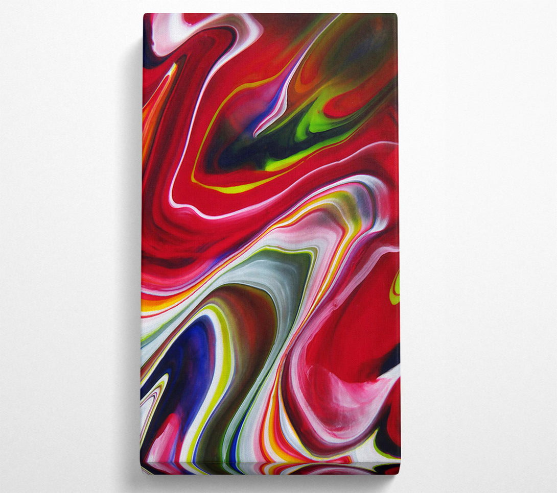  A Canvas Print of Crimson Swirls And Curves Canvas Print