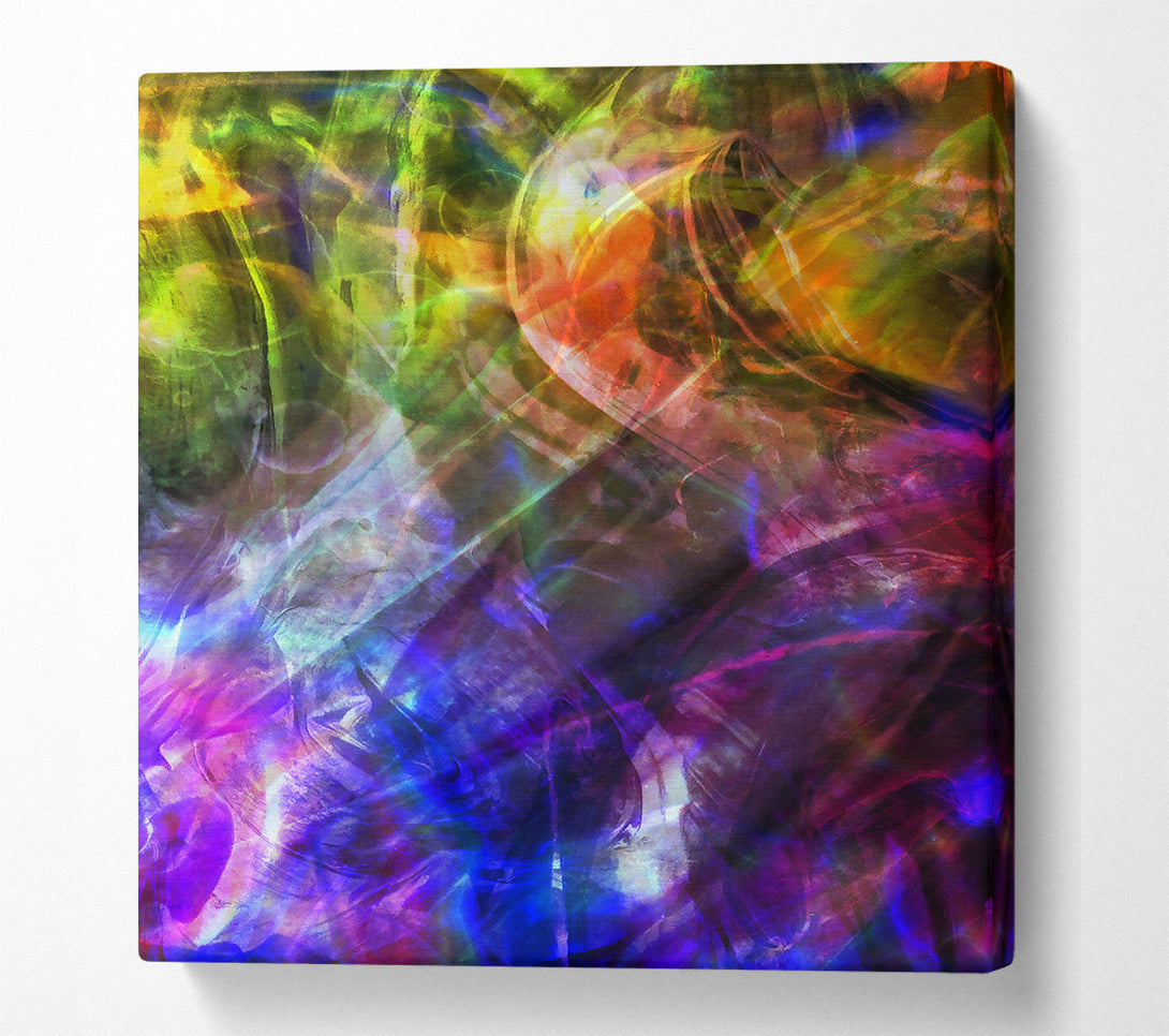  A Canvas Print of Indigo Abstract Flow Canvas Art