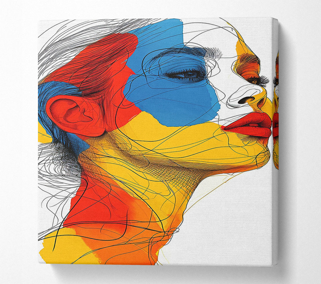  A Canvas Print of Lines And Primary Canvas Art