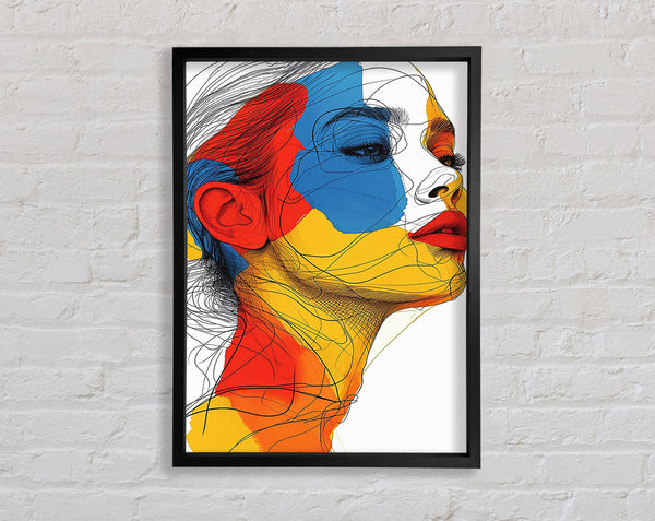 Lines And Primary Framed Print
