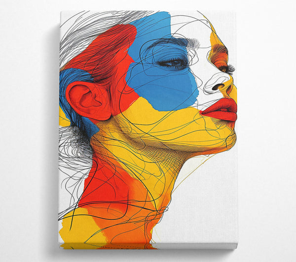  A Canvas Print of Lines And Primary Canvas Art