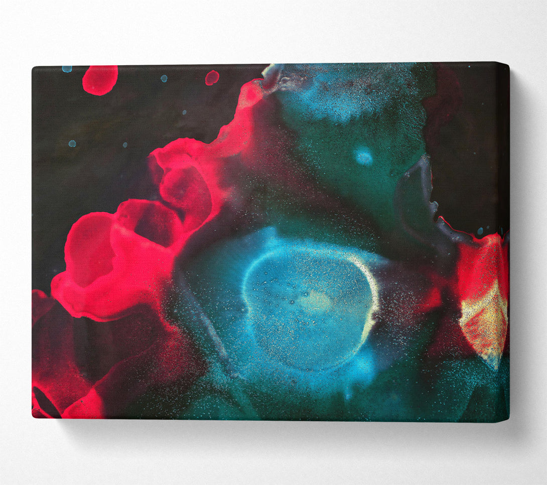  A Canvas Print of Teal Cosmic Dance Canvas Wall Art