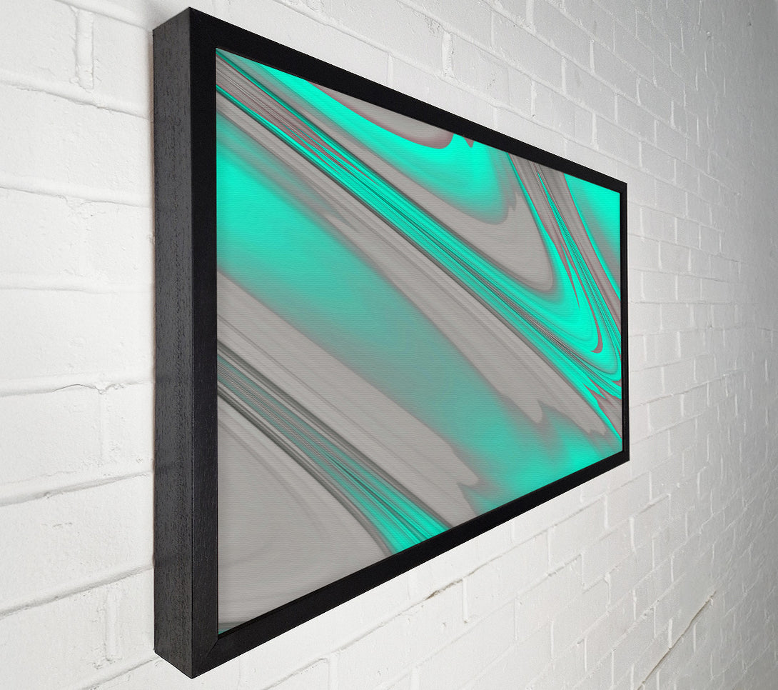  A Canvas Print of Aqua Flow Lines Canvas Art