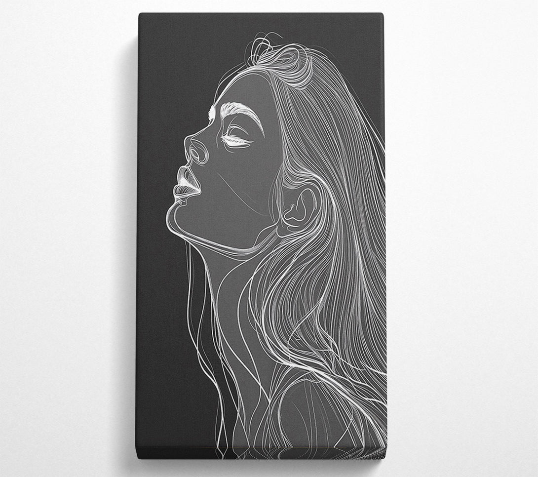  A Canvas Print of Lines In Grey Woman Canvas Wall Art