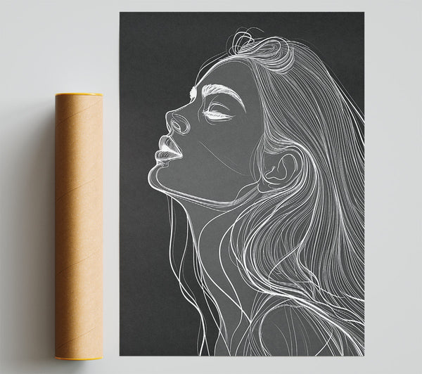 Lines In Grey Woman Print
