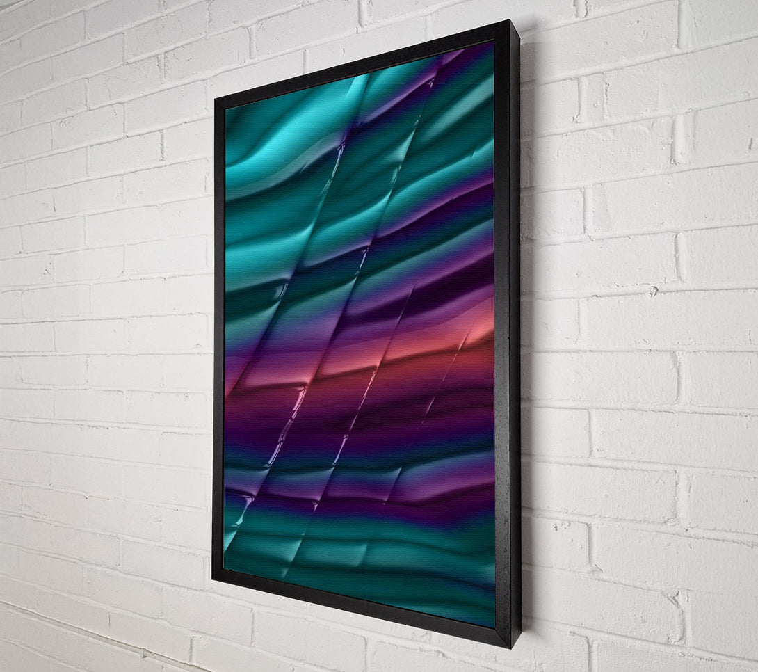  A Canvas Print of Teal Shimmering Stripes Canvas Print