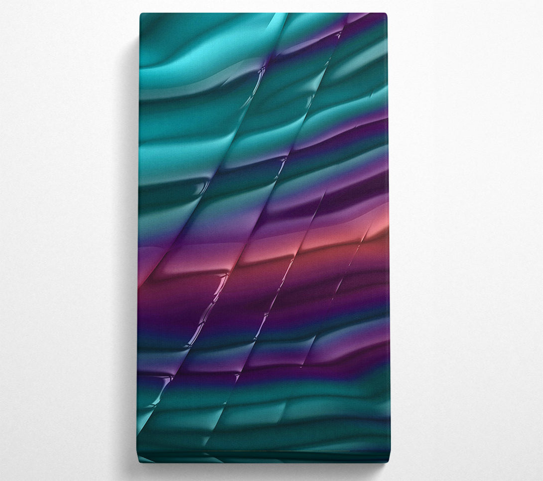  A Canvas Print of Teal Shimmering Stripes Canvas Print