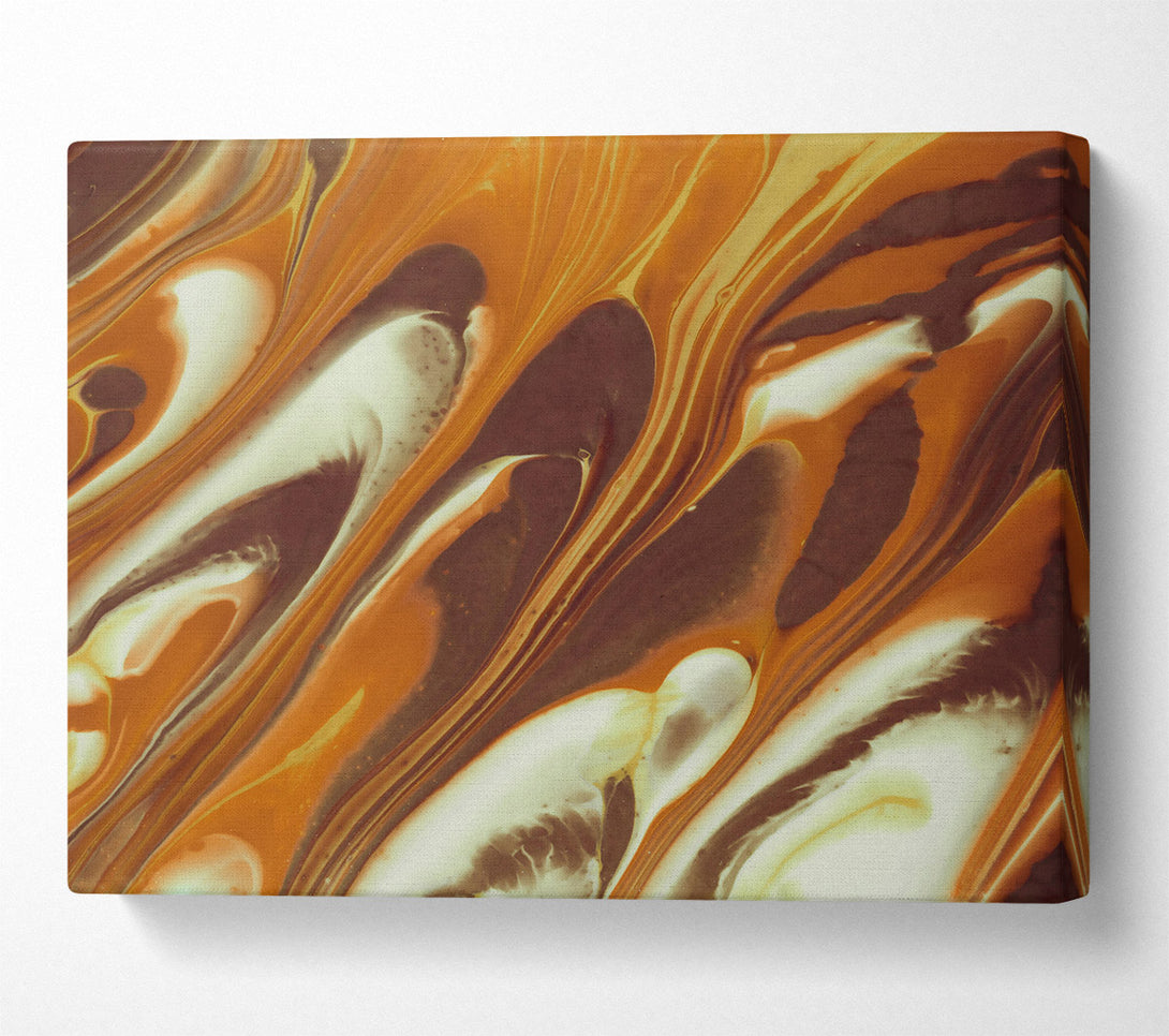  A Canvas Print of Burnt Orange Swirls Canvas Print