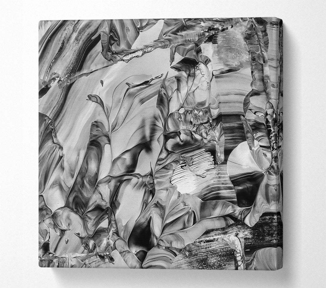  A Canvas Print of Silver Swirls And Shadows Canvas Art