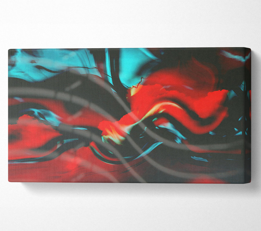  A Canvas Print of Crimson And Teal Flow Canvas Print