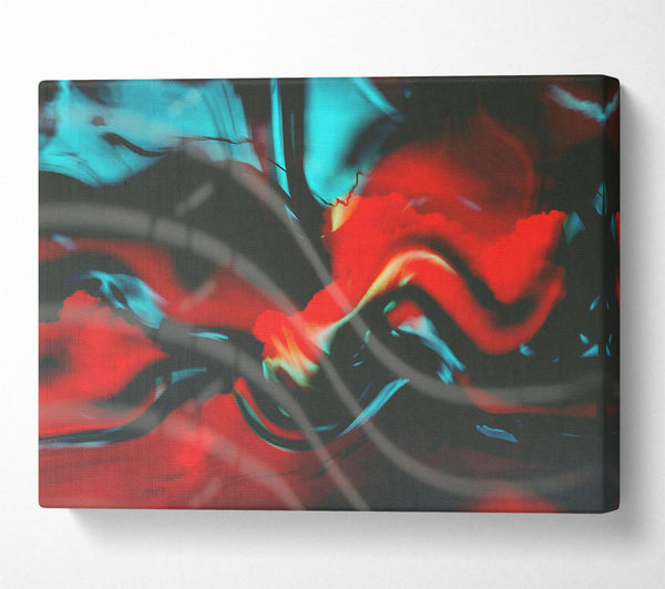  A Canvas Print of Crimson And Teal Flow Canvas Print