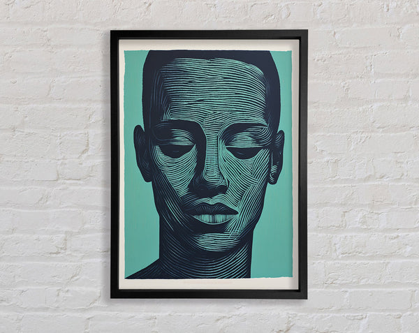 Lines Of A Man Framed Print