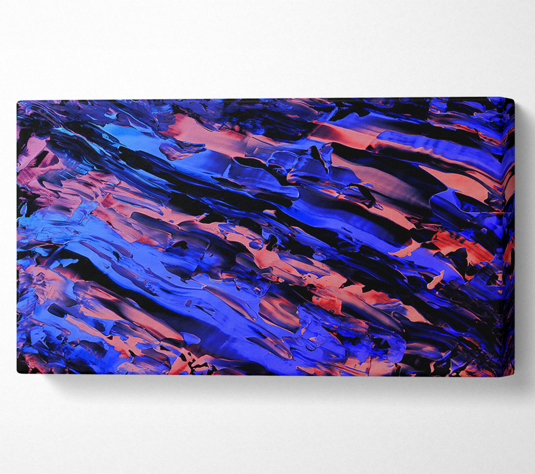  A Canvas Print of Blue And Pink Swirls Canvas Print