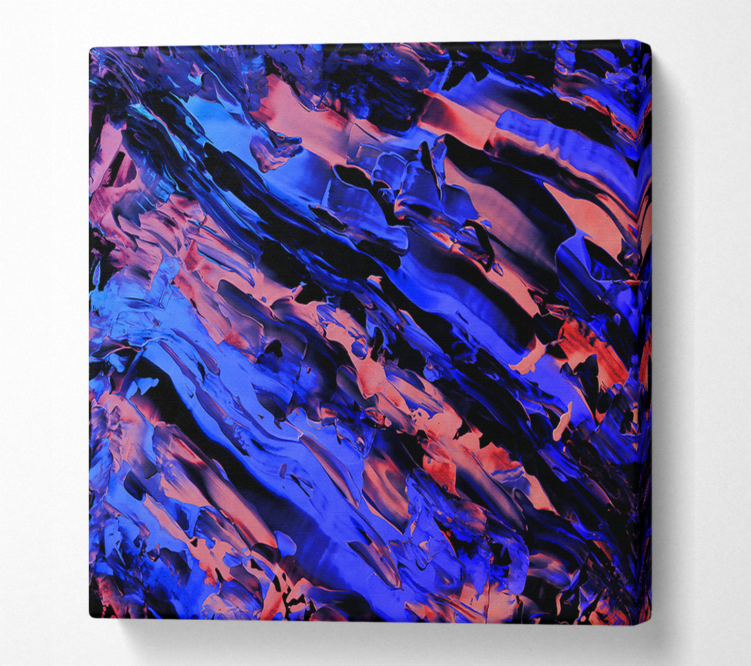  A Canvas Print of Blue And Pink Swirls Canvas Print