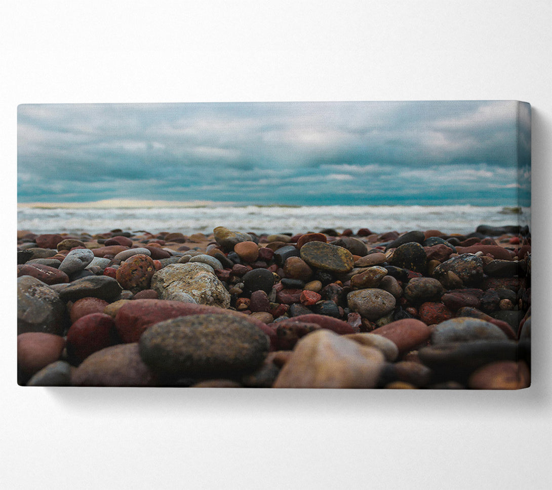  A Canvas Print of Gray Sky Pebbles Canvas Art