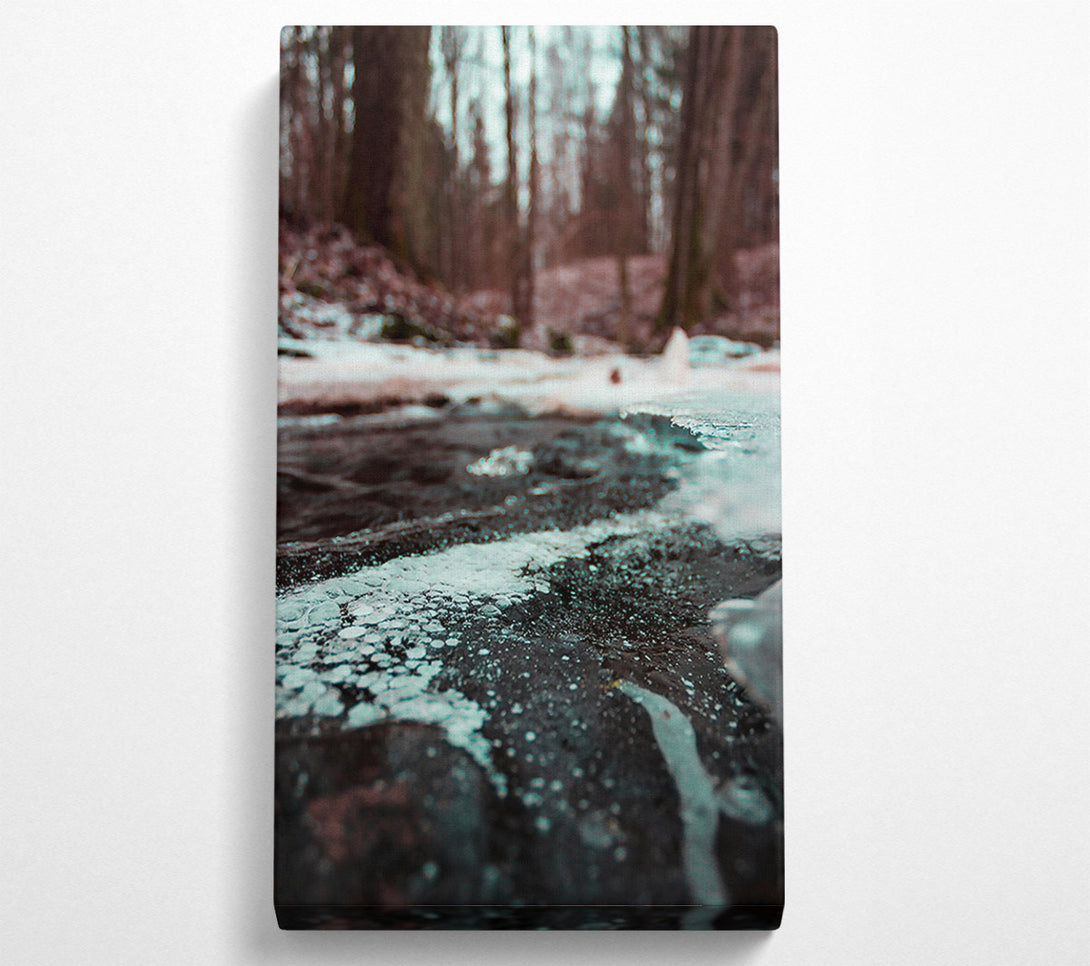  A Canvas Print of Teal Ice Flow Canvas Print