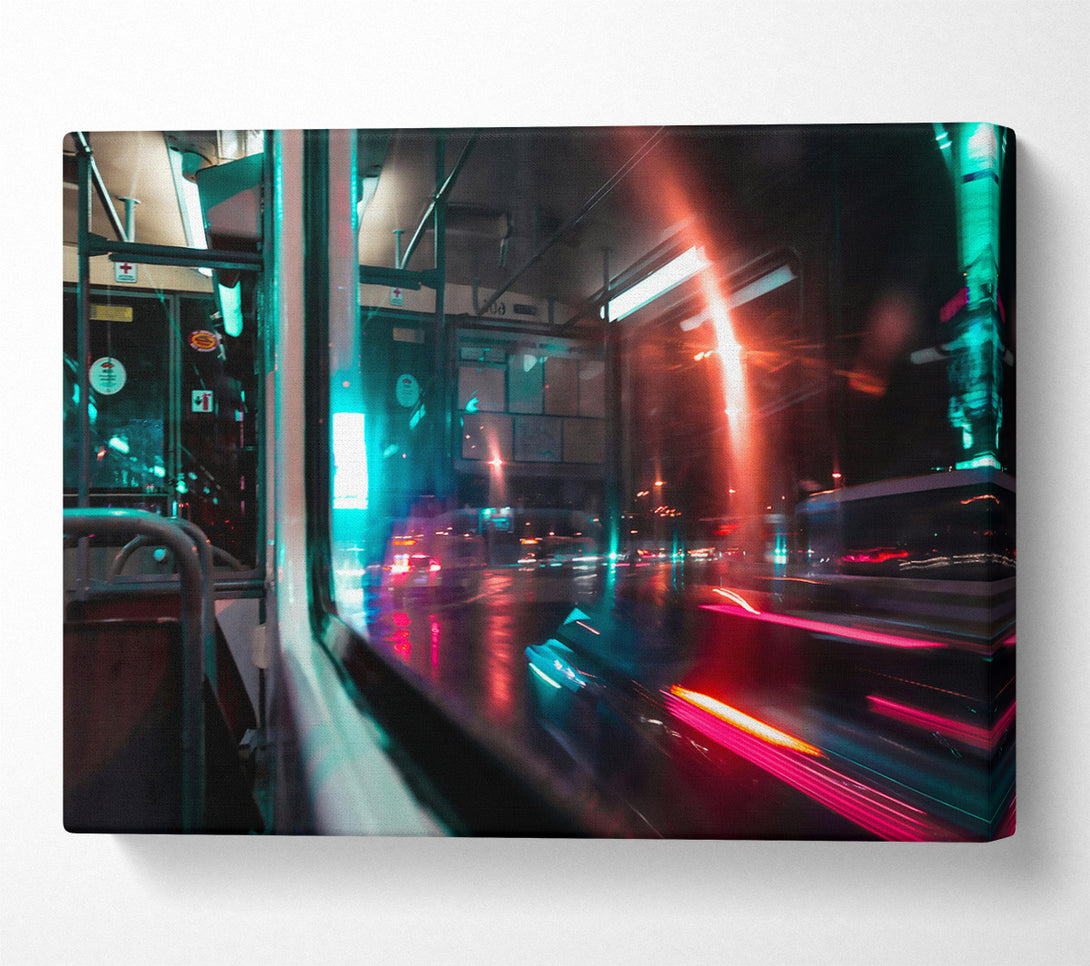  A Canvas Print of Red City Lights Canvas Wall Art