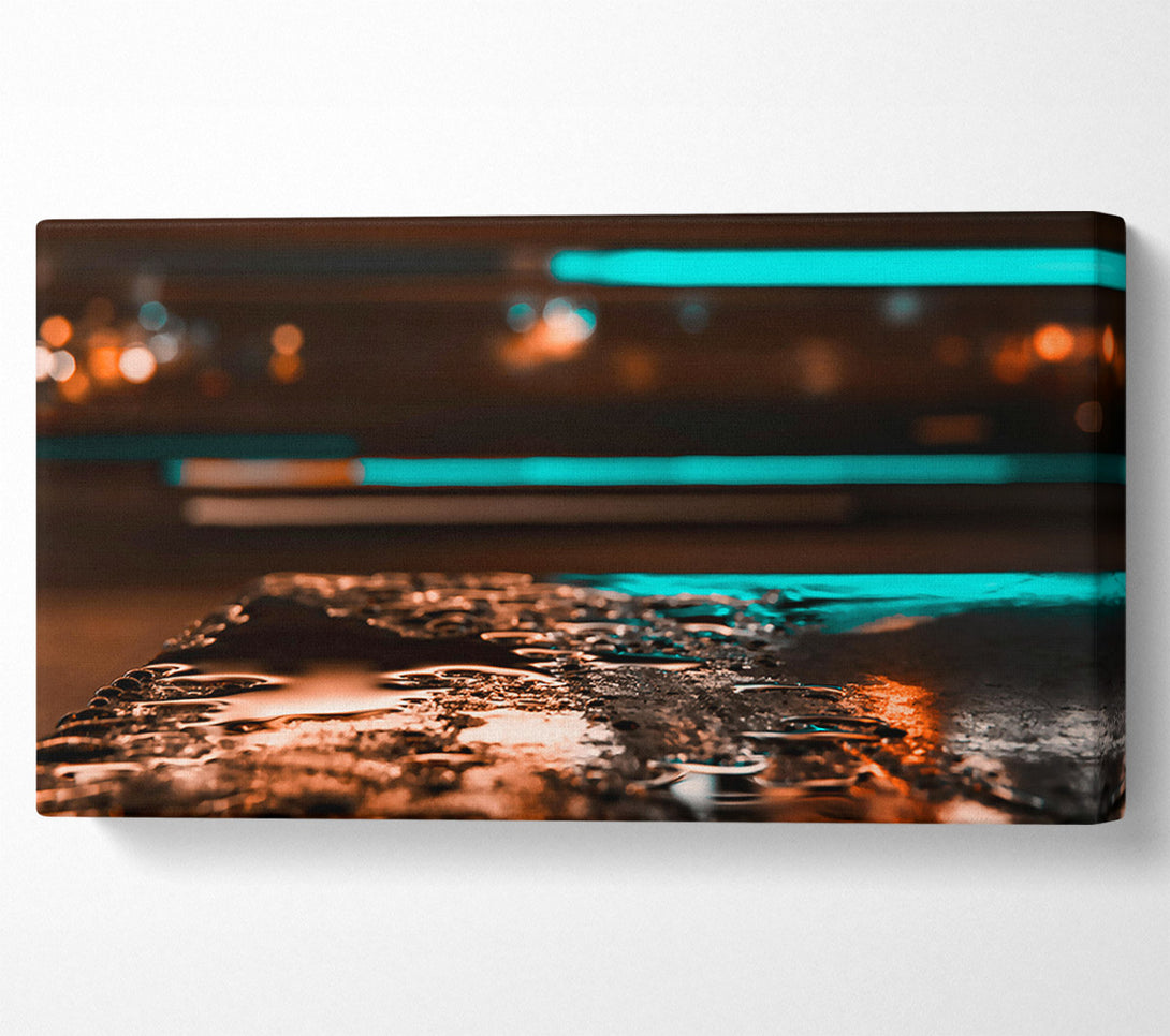  A Canvas Print of Orange Wet Reflections Canvas Print