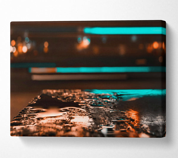  A Canvas Print of Orange Wet Reflections Canvas Print