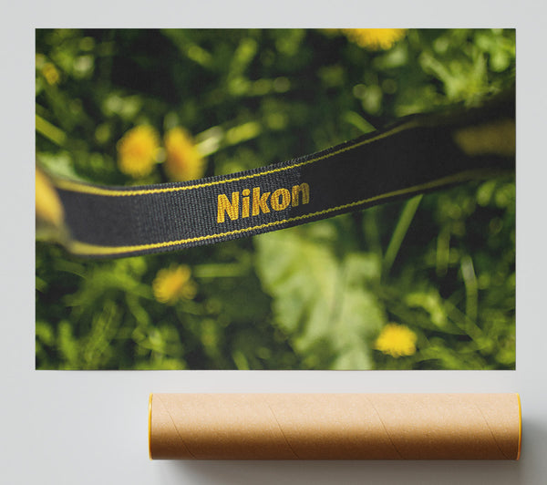 Yellow Nikon Strap Print