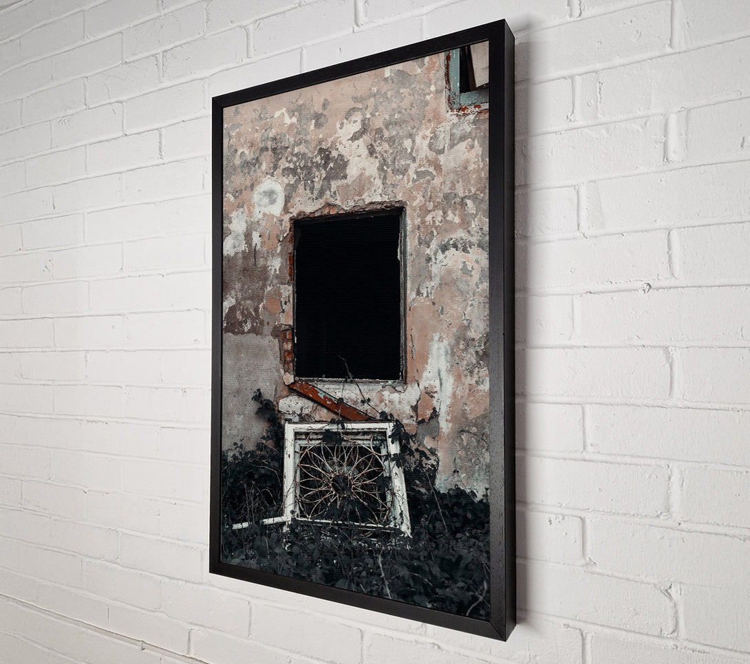  A Canvas Print of Rust-Colored Windowpane Canvas Art