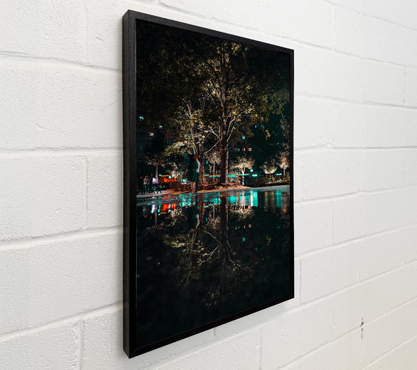 Teal Night Reflection