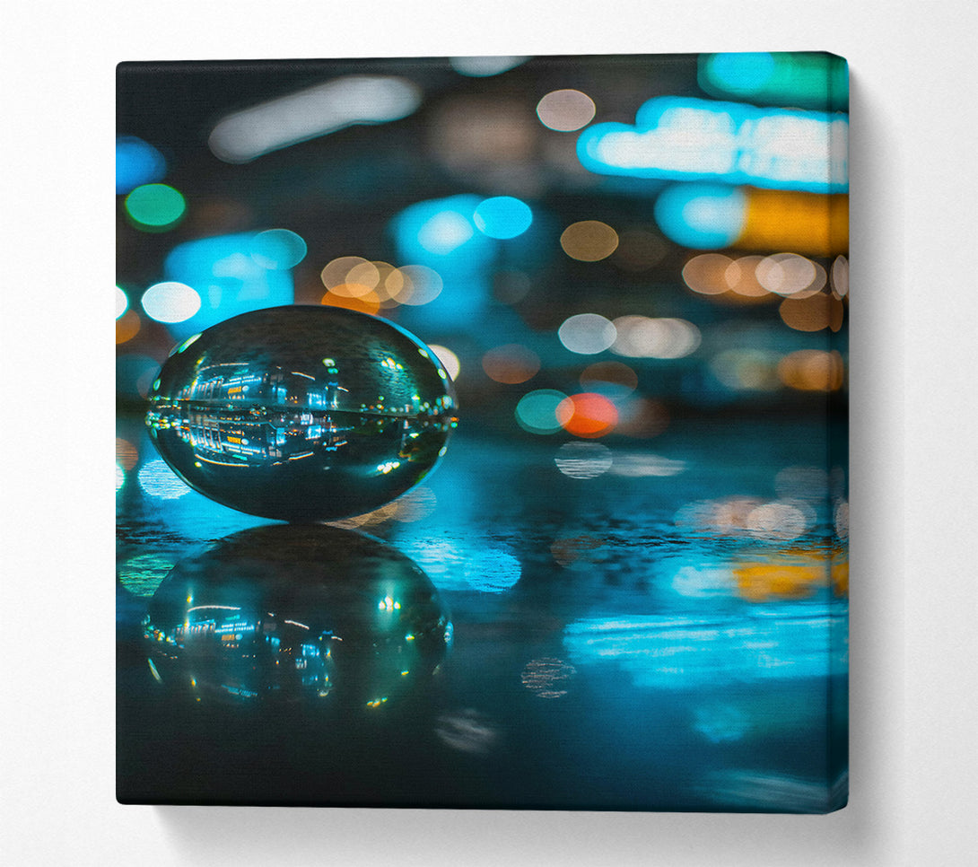  A Canvas Print of Blue City Lens Canvas Art