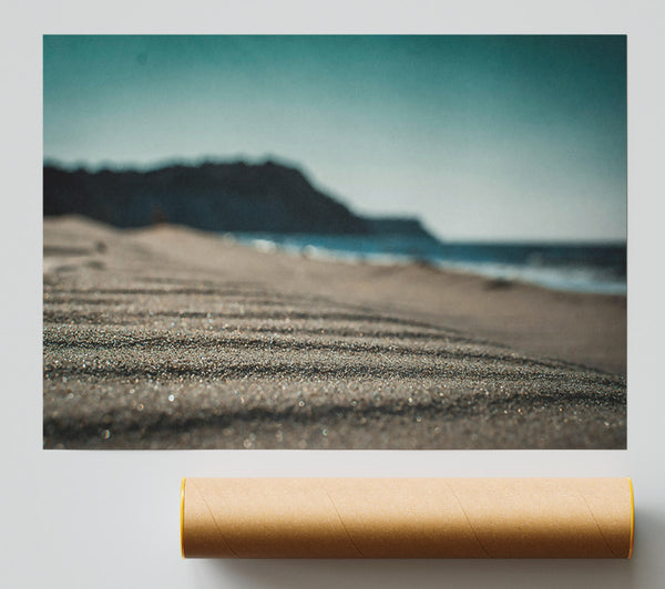 Golden Beach Lines Poster