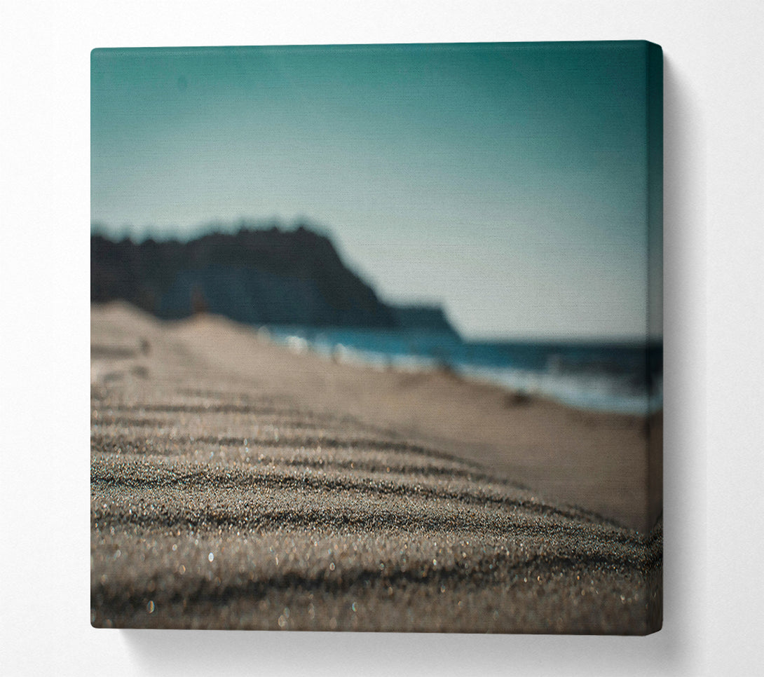  A Canvas Print of Golden Beach Lines Canvas Wall Art