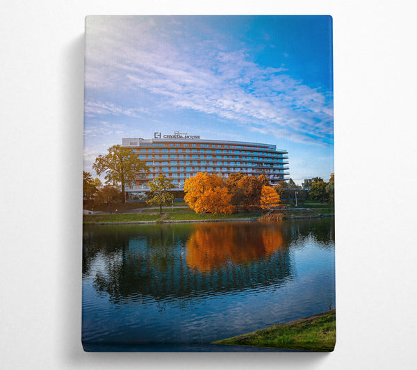  A Canvas Print of Autumn Reflection In Orange Canvas Wall Art