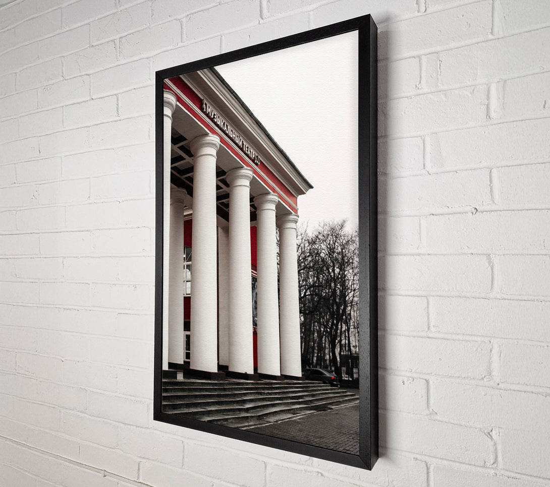  A Canvas Print of Red And White Columns Canvas Wall Art