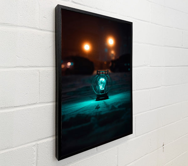 Teal Light In Cage