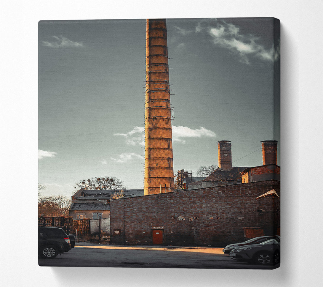  A Canvas Print of Orange Brick Sunset Canvas Print