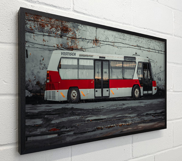 Red Bus On Tracks