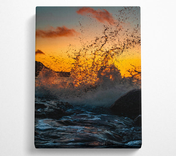  A Canvas Print of Golden Ocean Fury Canvas Art